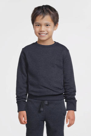 fleece sweater donkerblauw melange