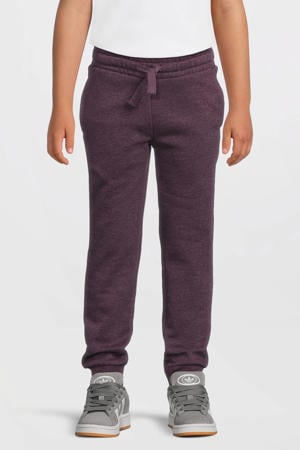 fleece joggingbroek paars melange