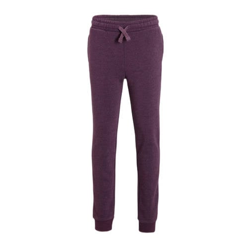 anytime fleece joggingbroek paars melange afbeelding