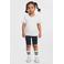Anytime skinny biker short donkerblauw melange