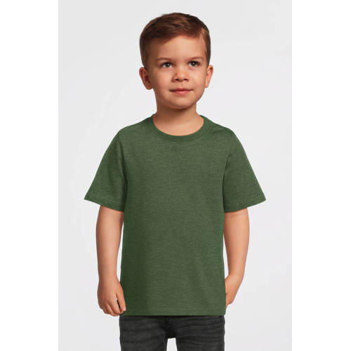 anytime T-shirt groen melange afbeelding