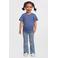 Anytime T-shirt blauw  melange