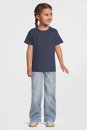 T-shirt donkerblauw melange