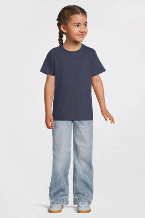 T-shirt donkerblauw melange