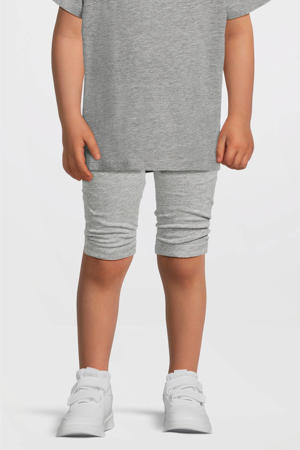 skinny biker shorts grijs melange