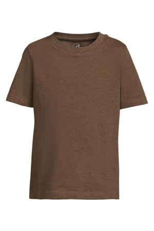 T-shirt bruin melange