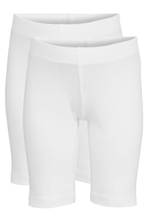 biker shorts wit (set van 2)