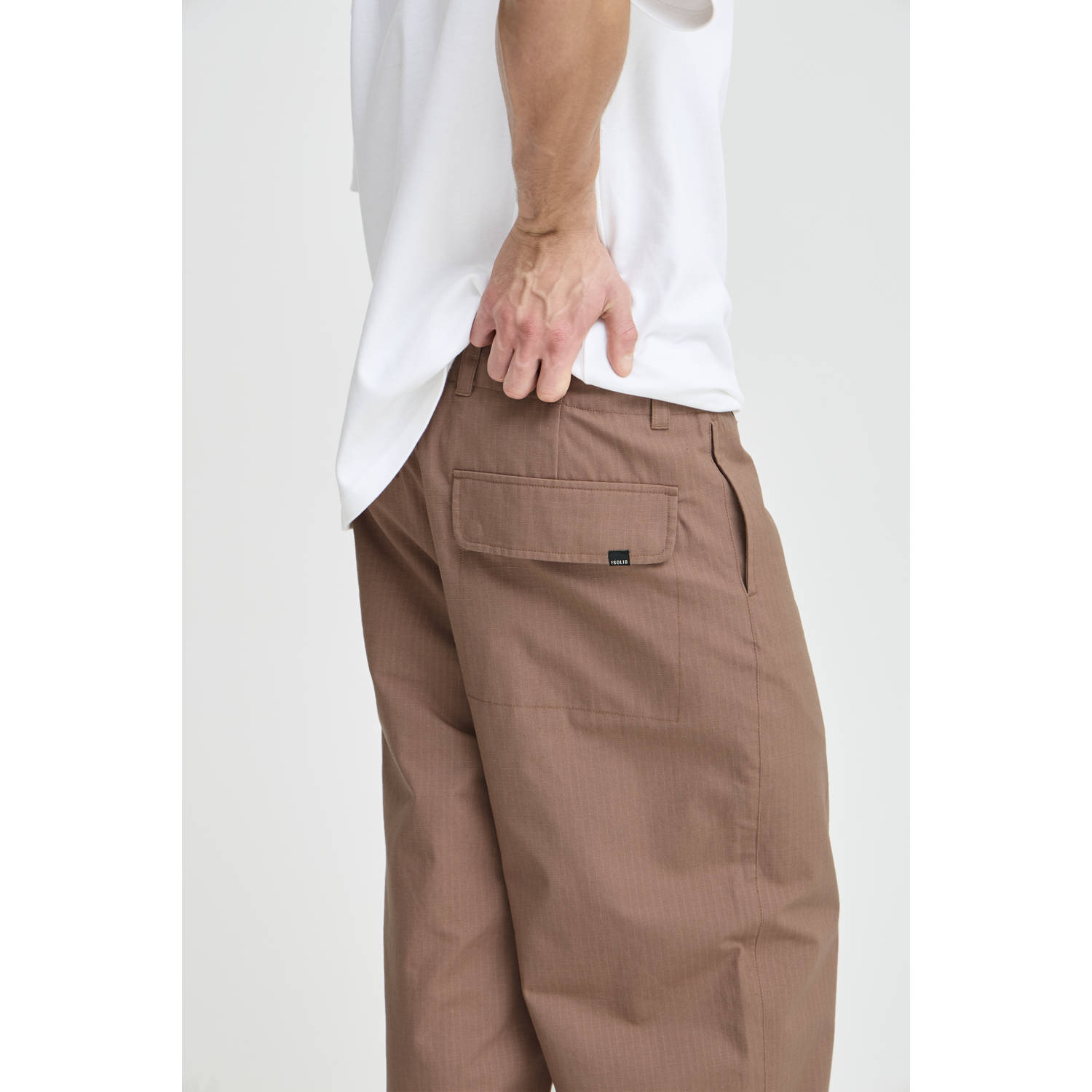 Solid loose cargo broek bruin