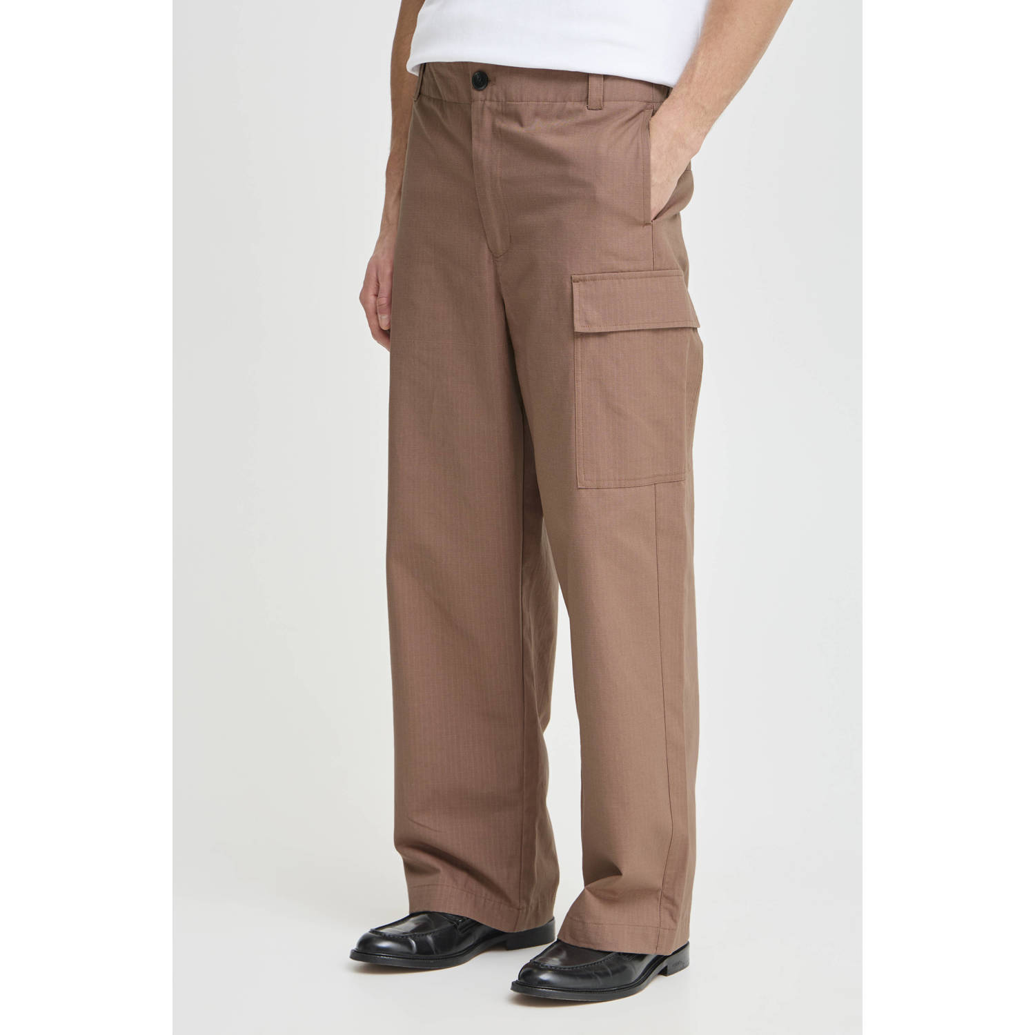 Solid loose cargo broek bruin