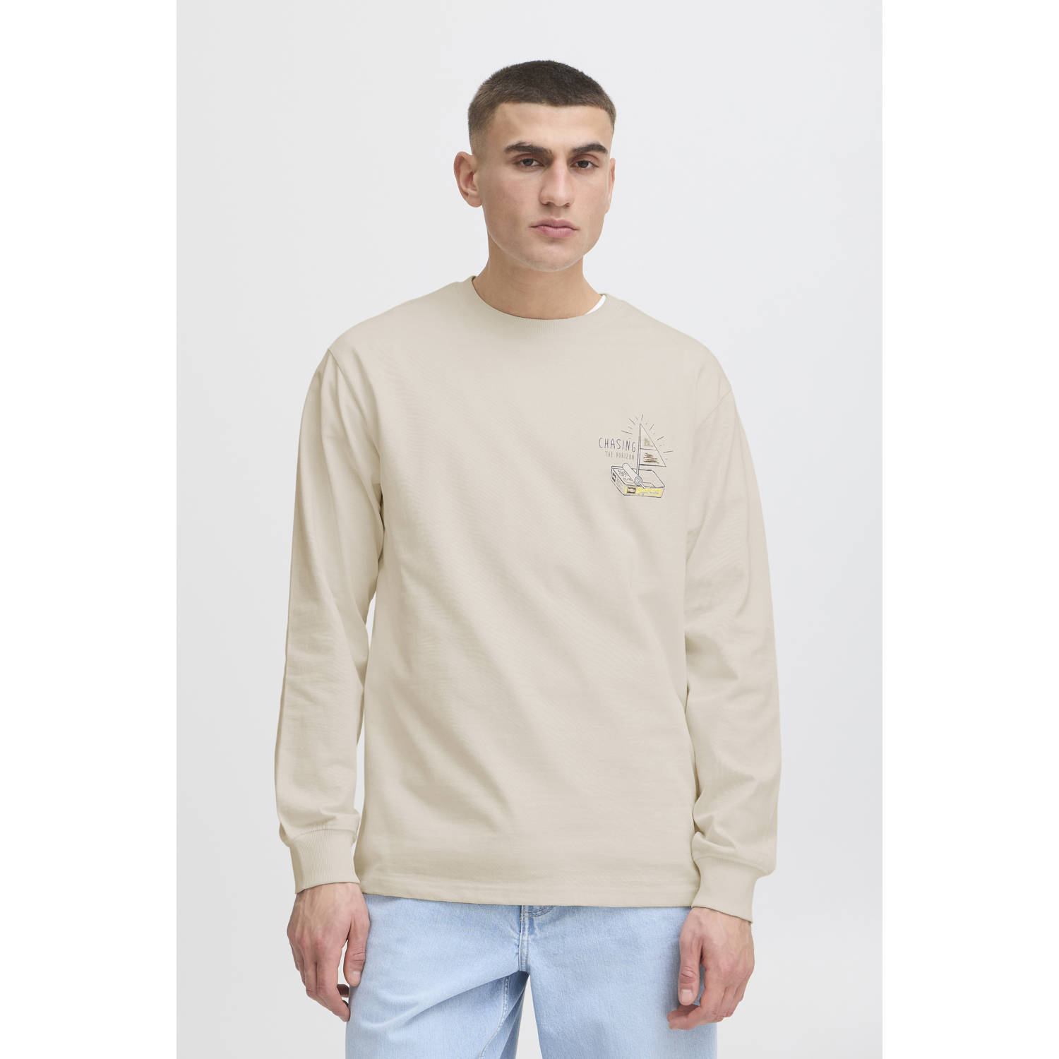 Solid sweater beige