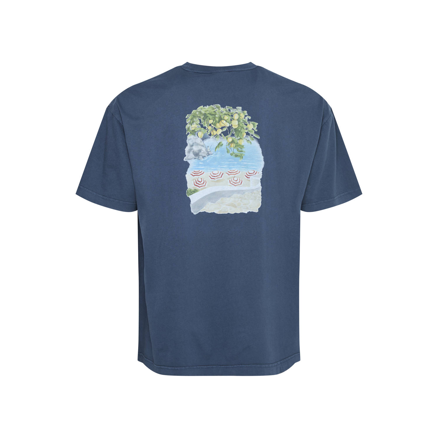 Solid T-shirt donkerblauw