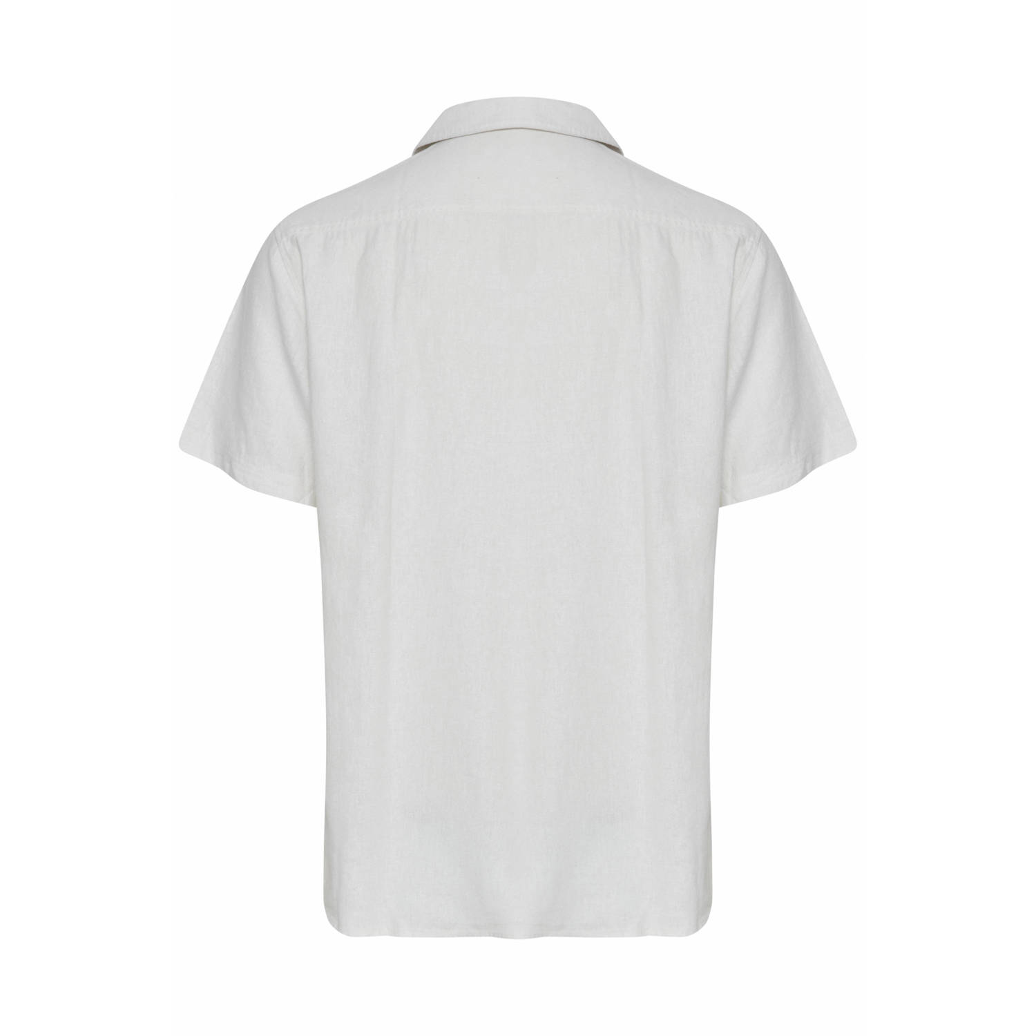Solid linnen casual overhemd wit