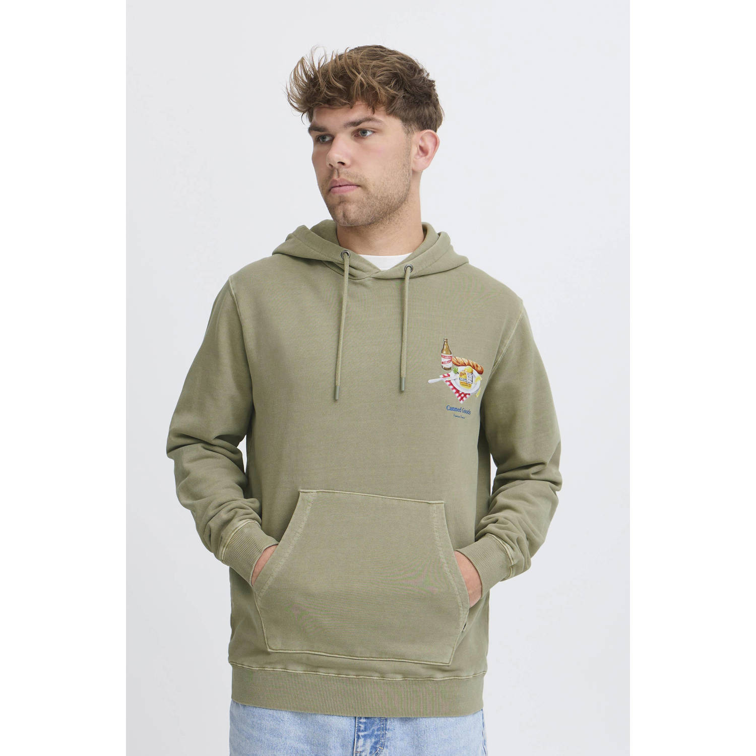 Solid hoodie groen