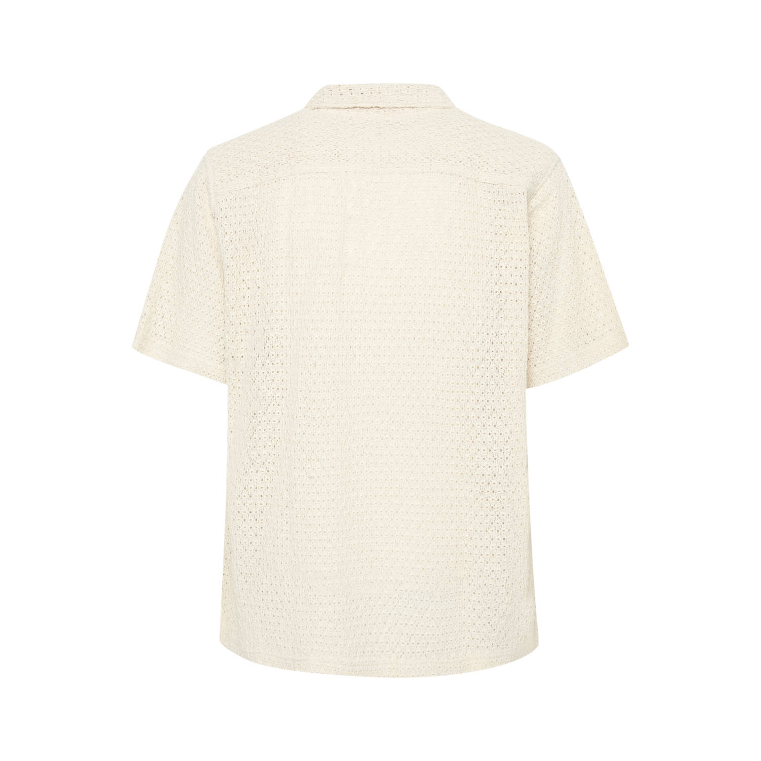 Solid regular overshirt ecru
