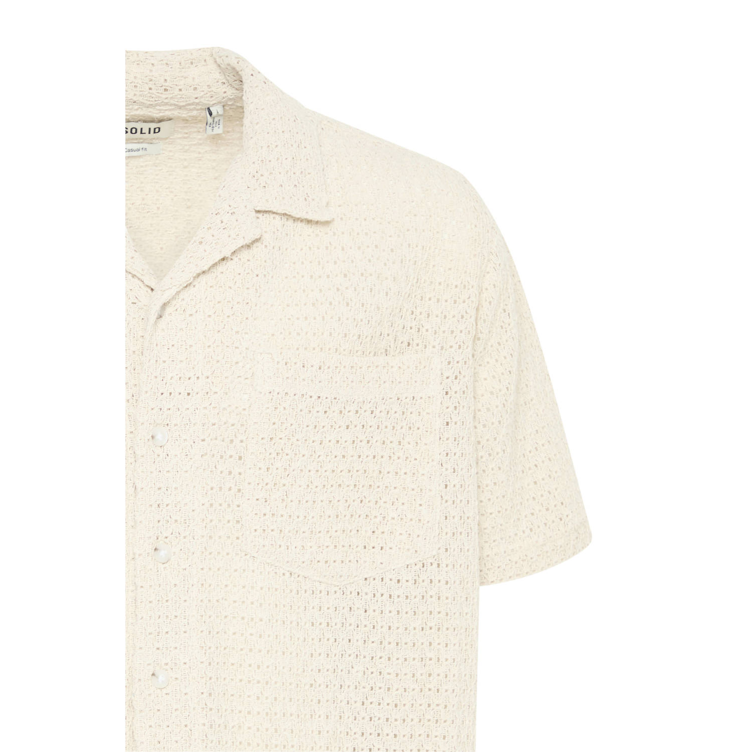 Solid regular overshirt ecru