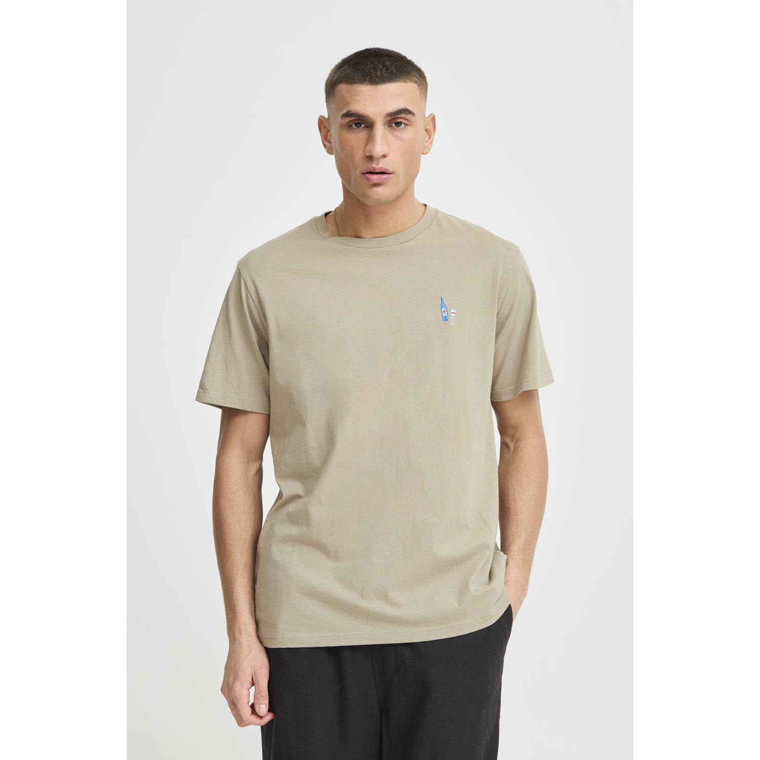 Solid T-shirt beige