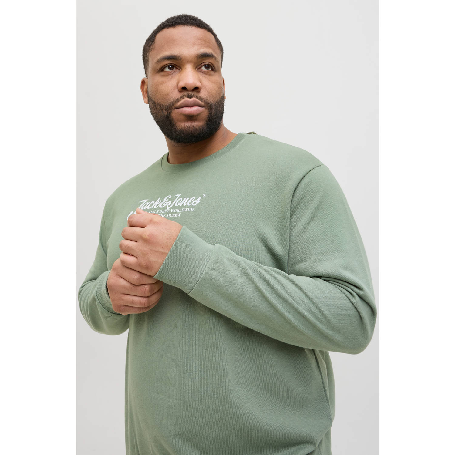 JACK & JONES PLUS SIZE sweater groen