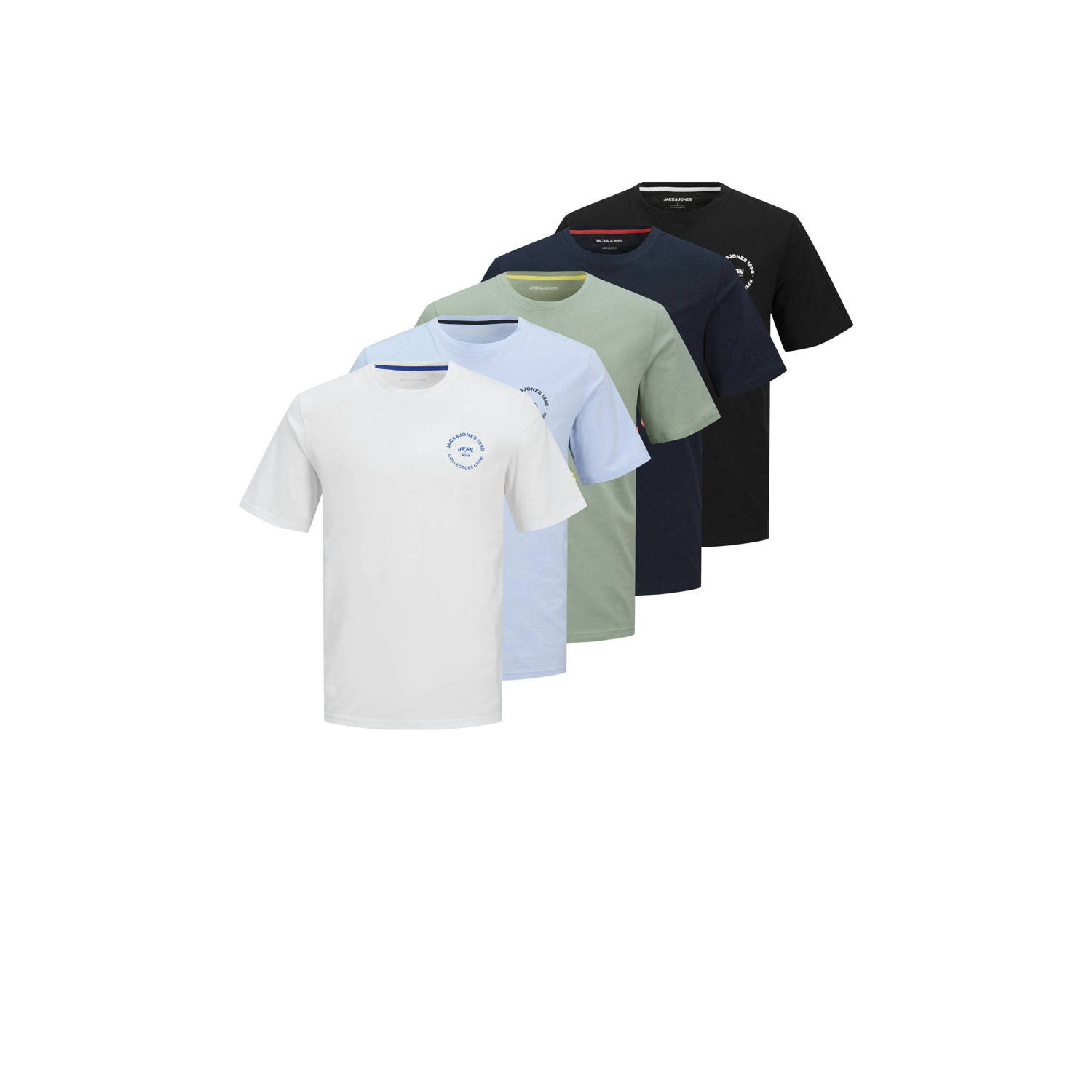 JACK & JONES PLUS SIZE T-shirt JJSIMON (set van 5)