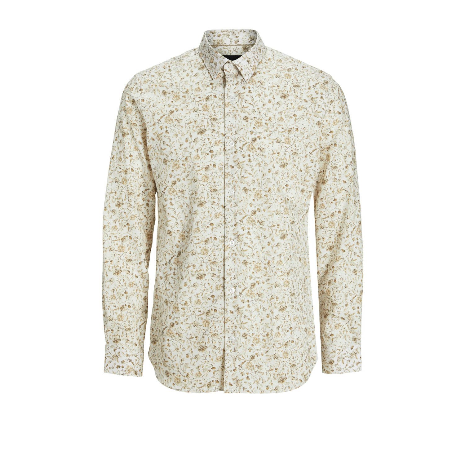 JACK & JONES PLUS SIZE casual overhemd ecru