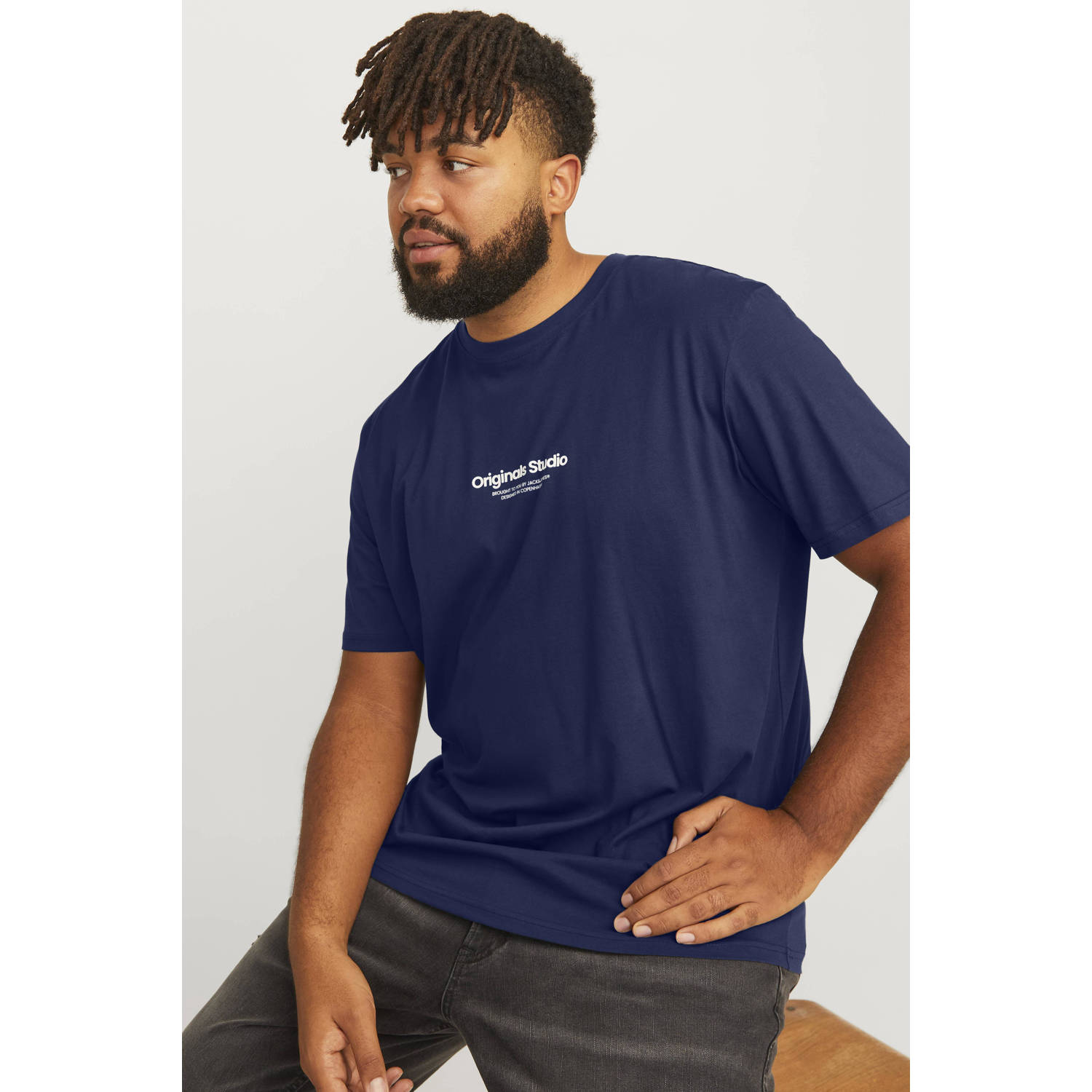 JACK & JONES PLUS SIZE T-shirt blauw