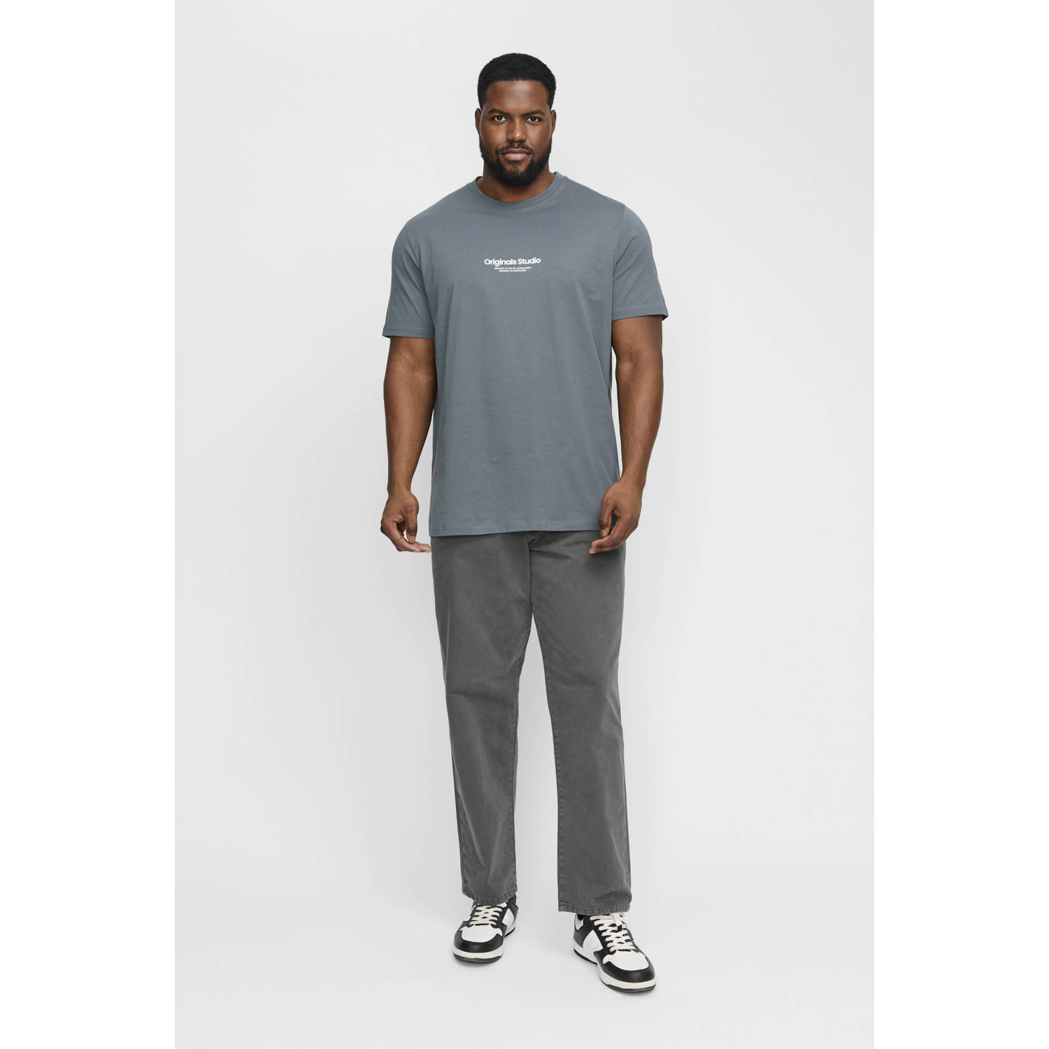 JACK & JONES PLUS SIZE T-shirt grijsgroen