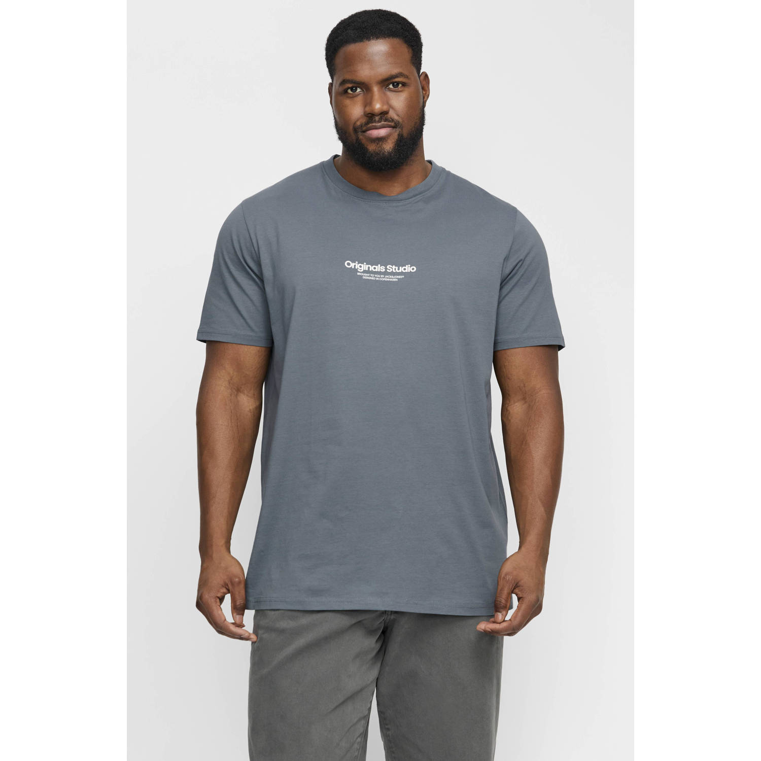 JACK & JONES PLUS SIZE T-shirt grijsgroen