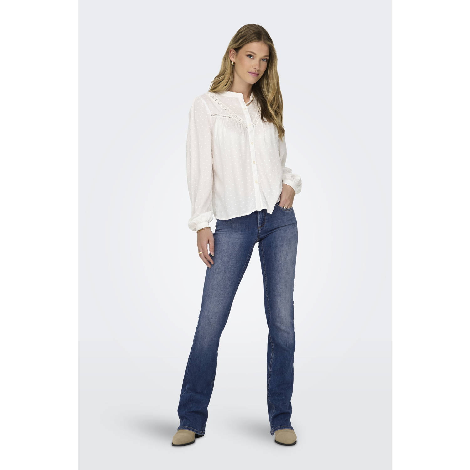 JDY blouse ecru broderie