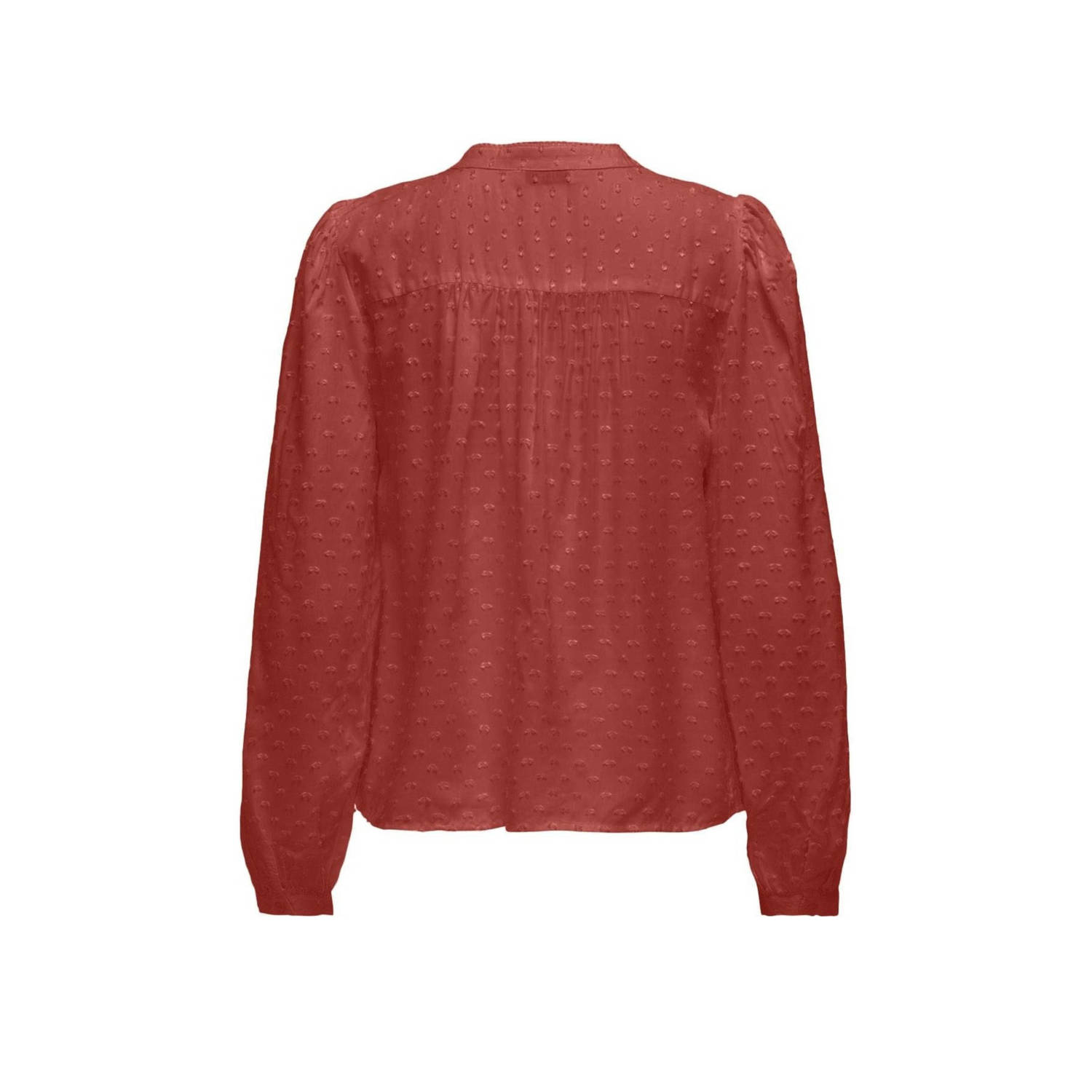 JDY blouse roodbruin broderie