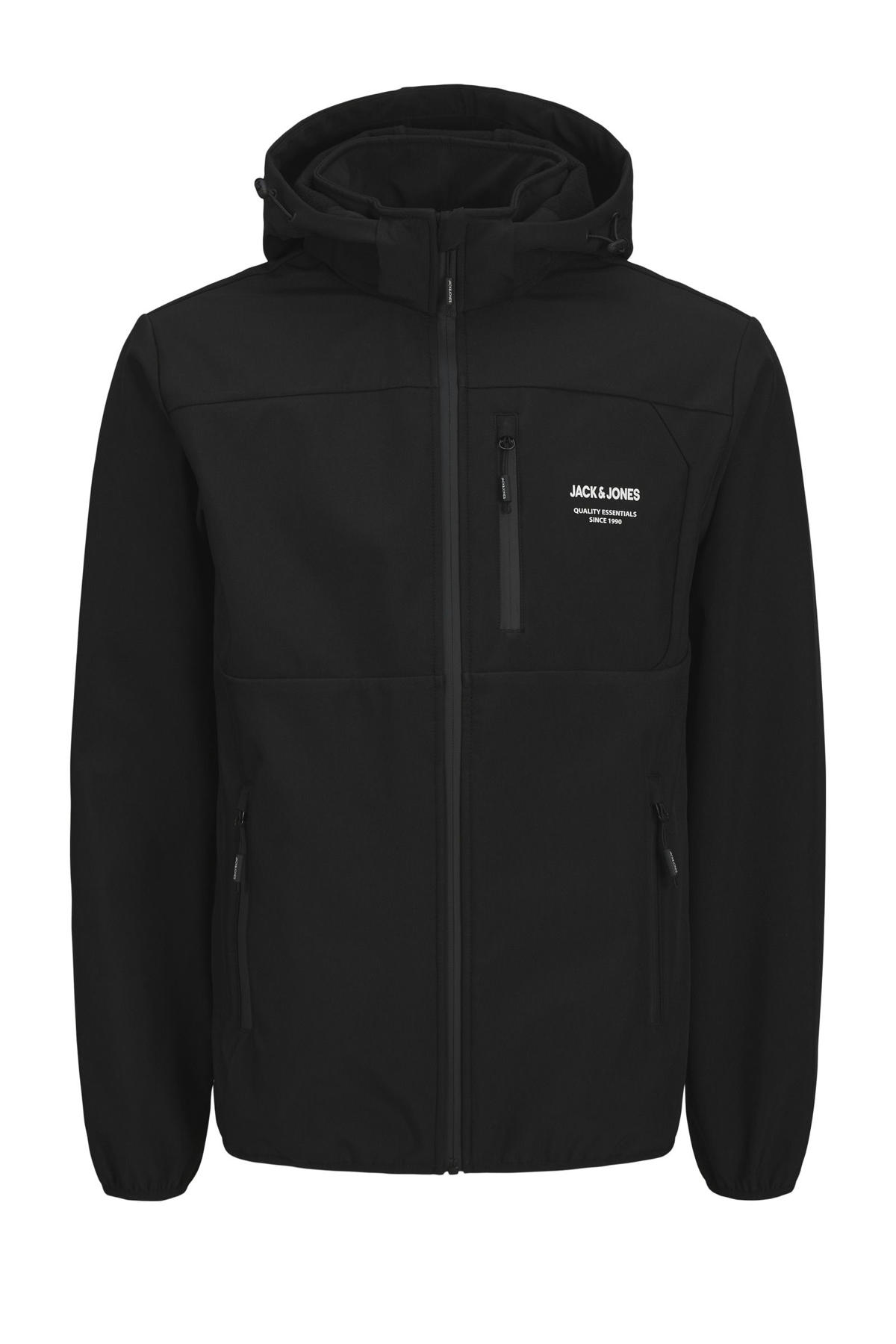 JACK & JONES PLUS SIZE softshell jas zwart | wehkamp