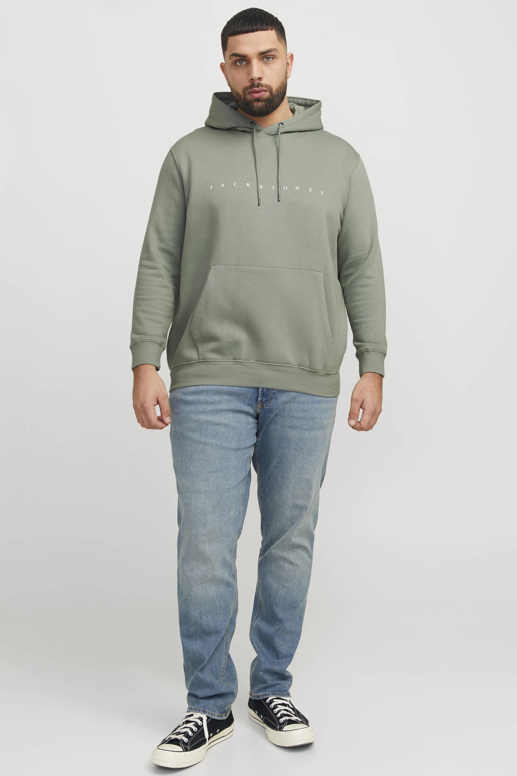 JACK & JONES PLUS SIZE hoodie groen