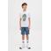 JACK & JONES JUNIOR sweatshort JPSTLOGO met logo middenblauw