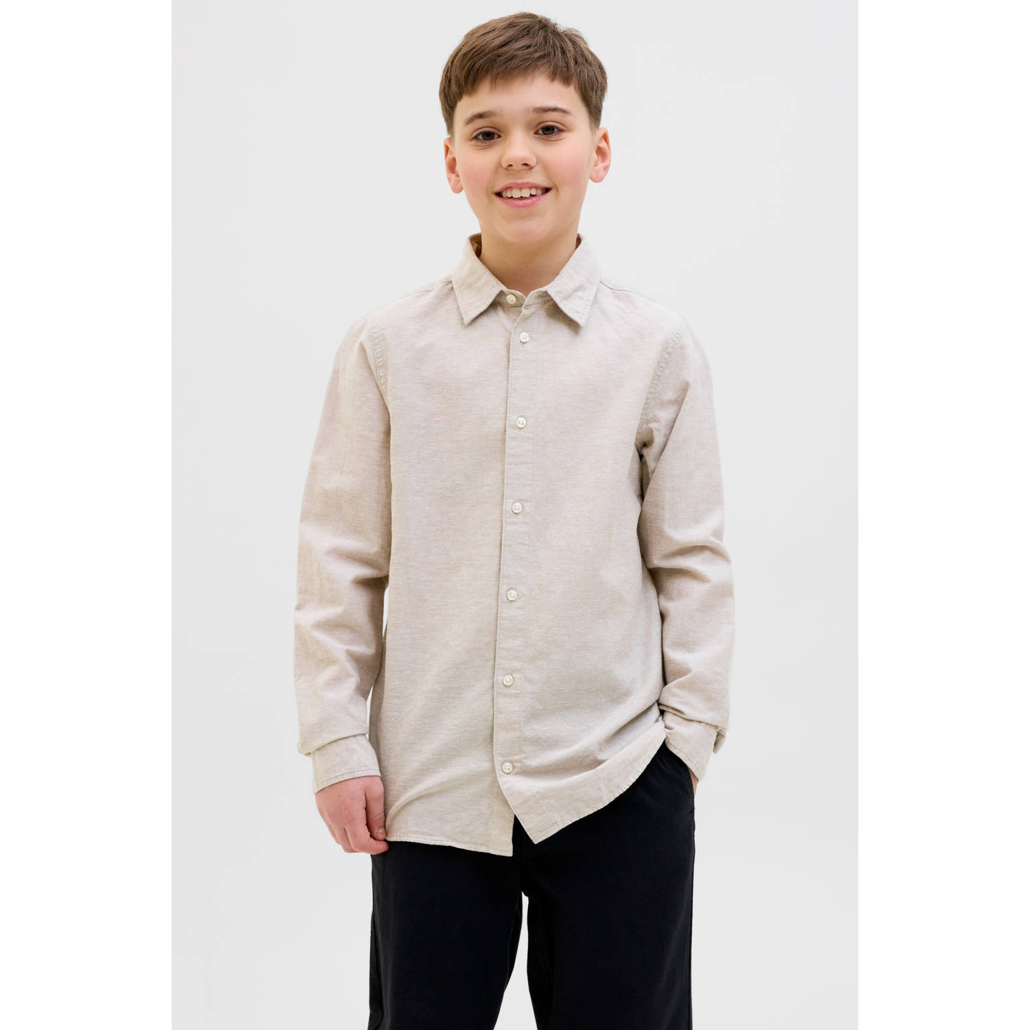 Jack & Jones Junior Overhemd met lange mouwen JJEBREEZE SHIRT LS SN JNR