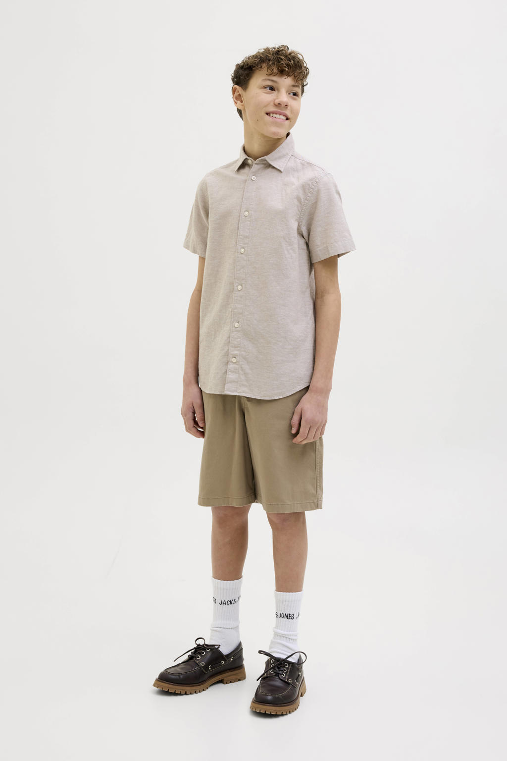 JACK & JONES JUNIOR casual short lichtbruin
