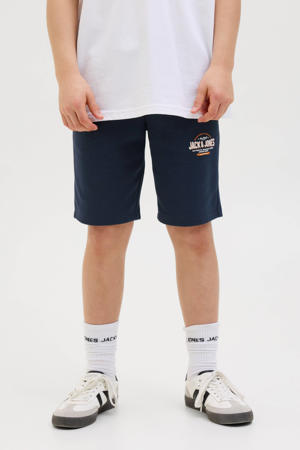 sweatshort JPSTLOGO met logo marineblauw