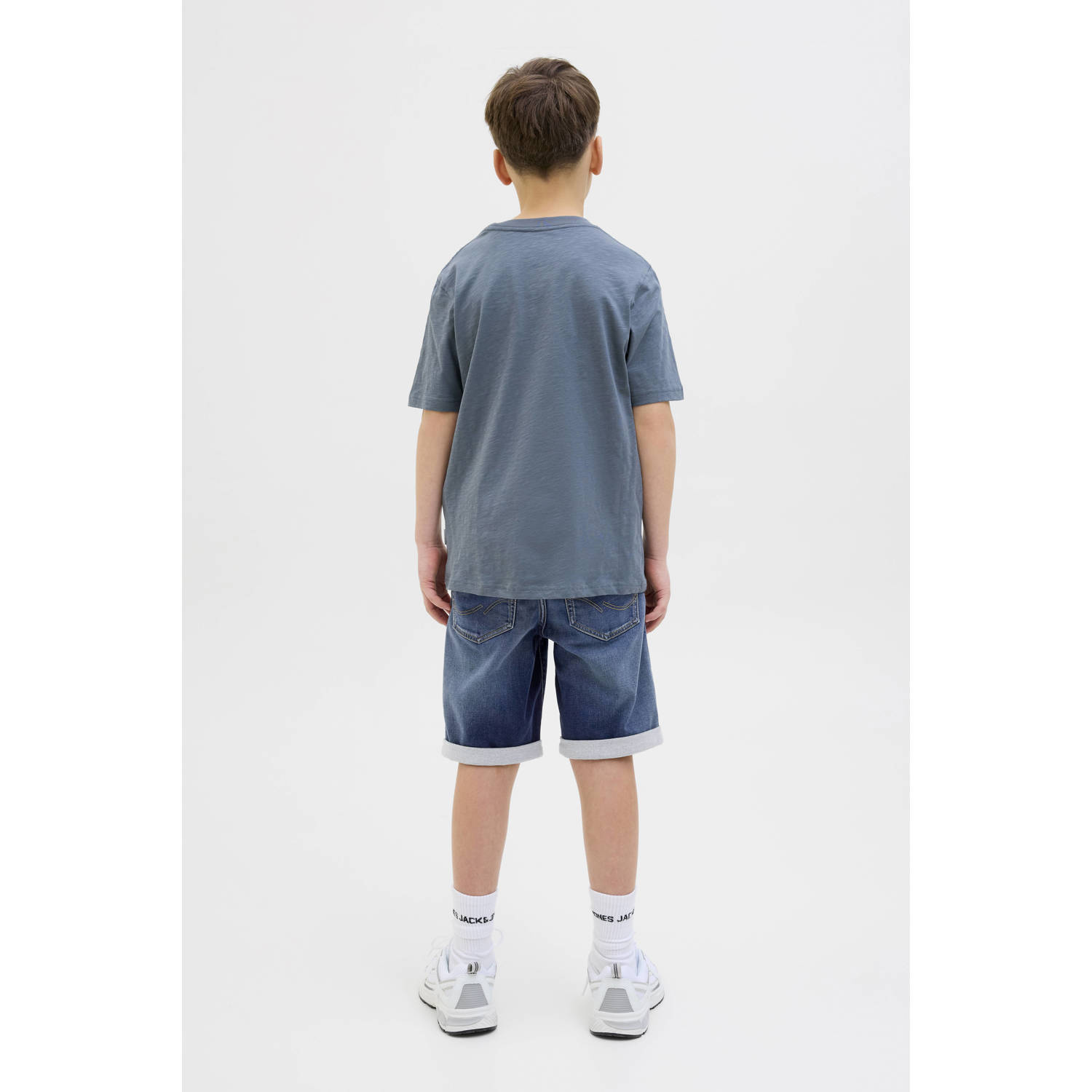 JACK & JONES JUNIOR denim short medium blue denim