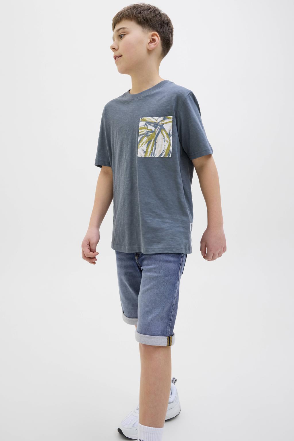 JACK & JONES JUNIOR denim short medium blue denim