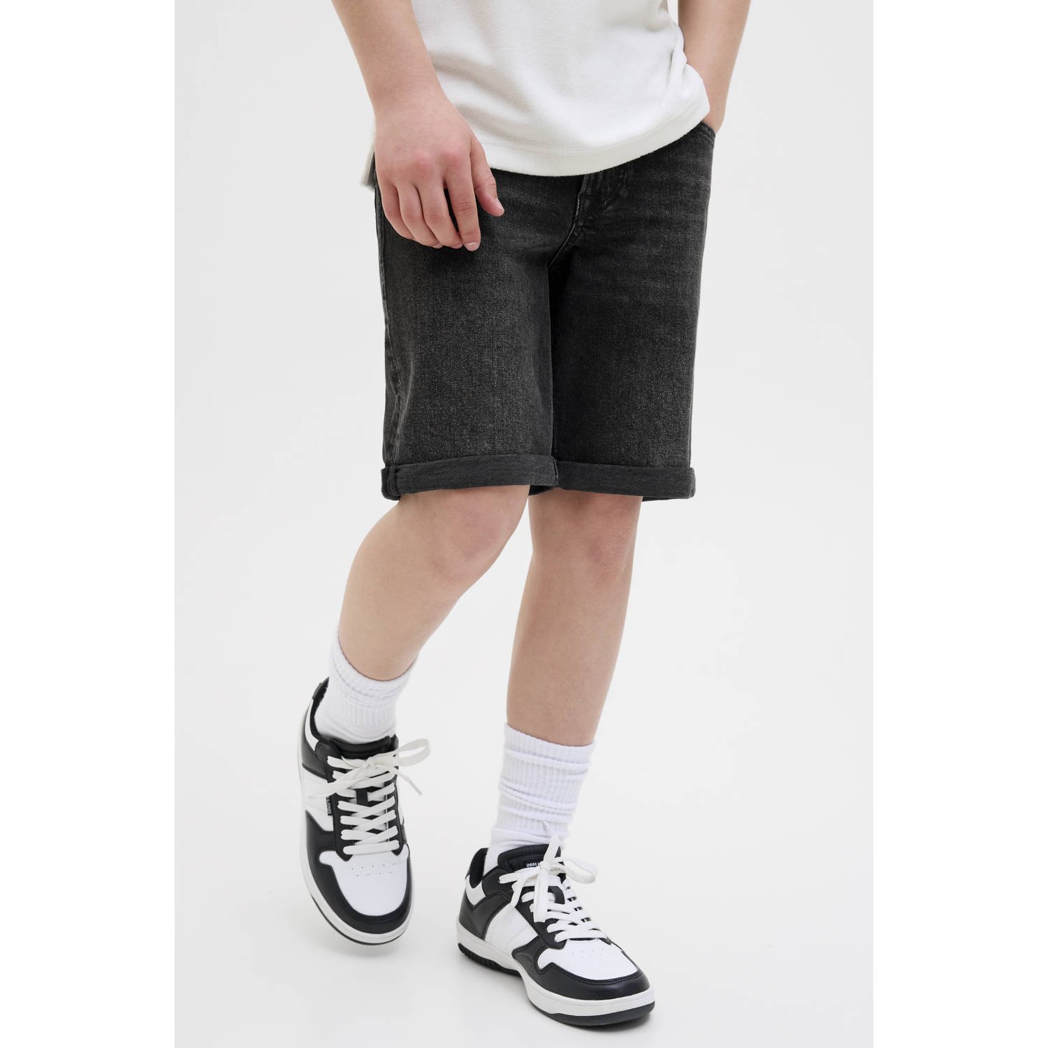 JACK & JONES JUNIOR regular denim short black denim