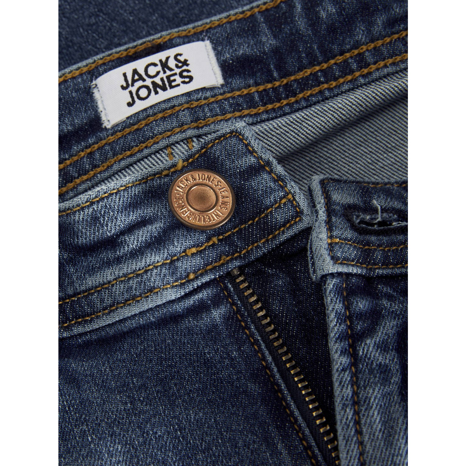 JACK & JONES JUNIOR regular denim short dark blue denim