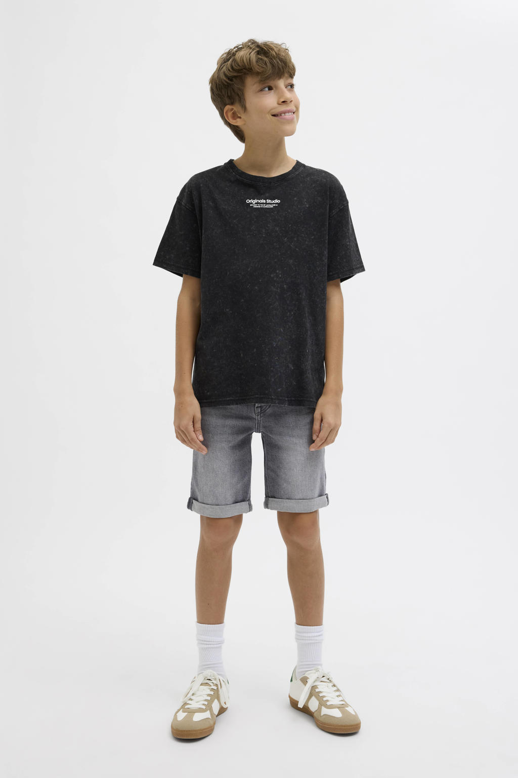 JACK & JONES JUNIOR regular denim short grey denim