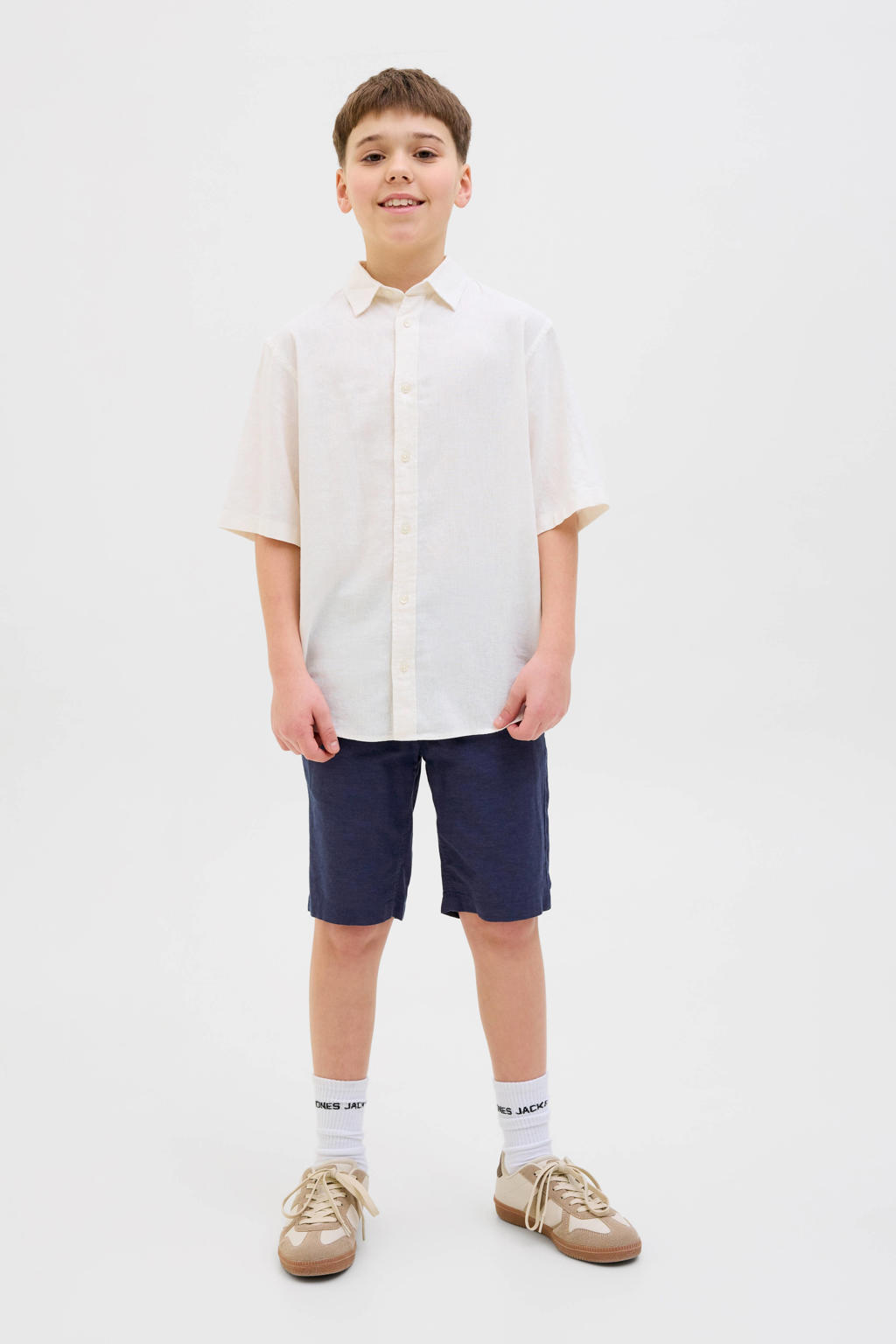 JACK & JONES JUNIOR casual short donkerblauw