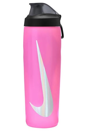 bidon 700 ml Refuel Locking Lid roze/zwart/wit