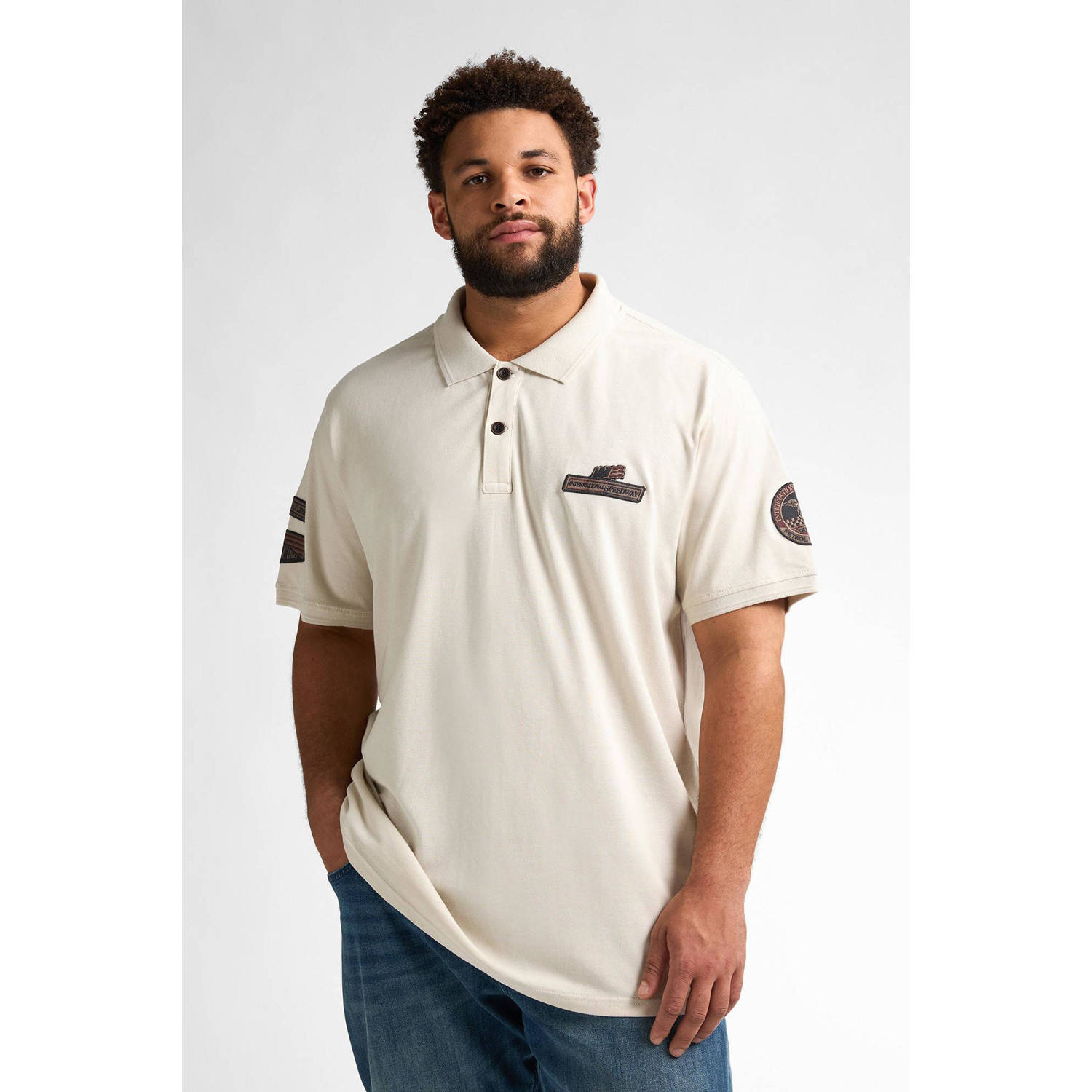Petrol industries Plus Size polo ecru