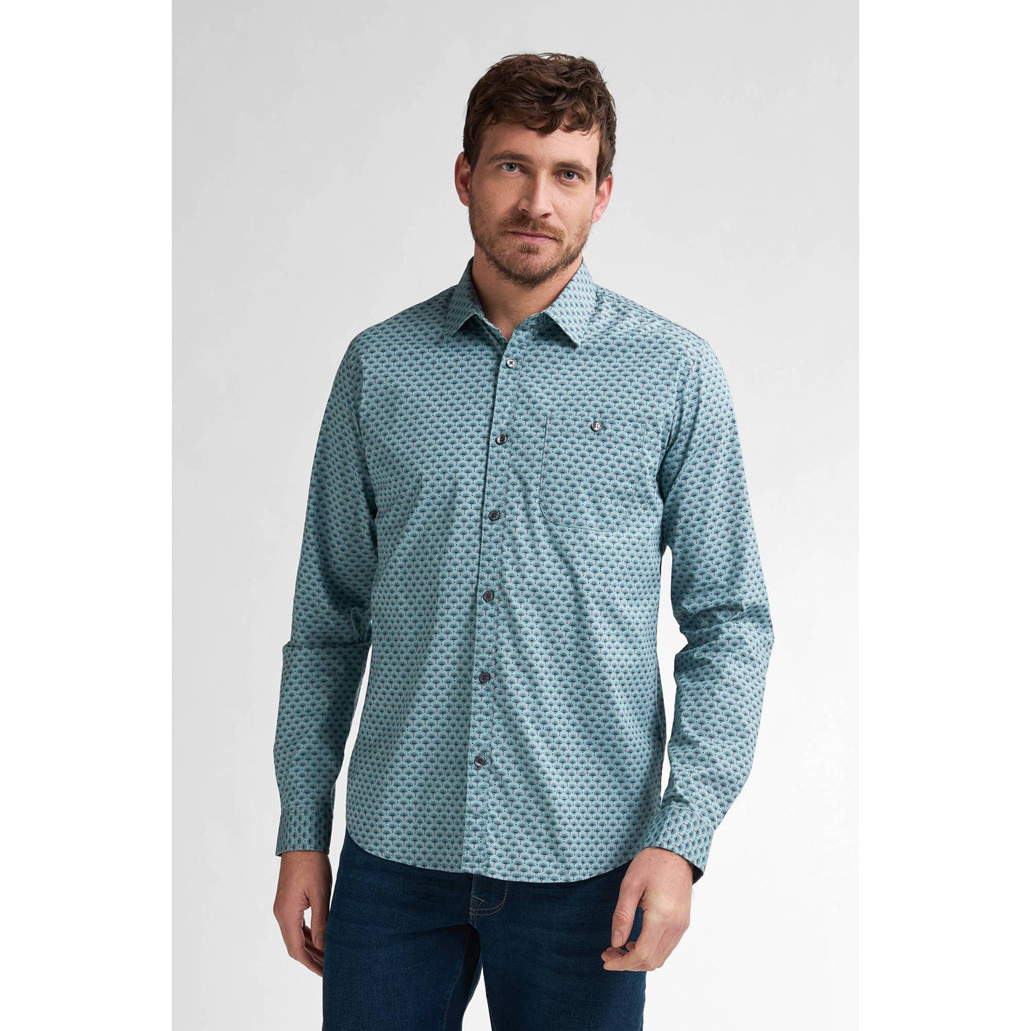 Petrol Industries casual overhemd turquoise