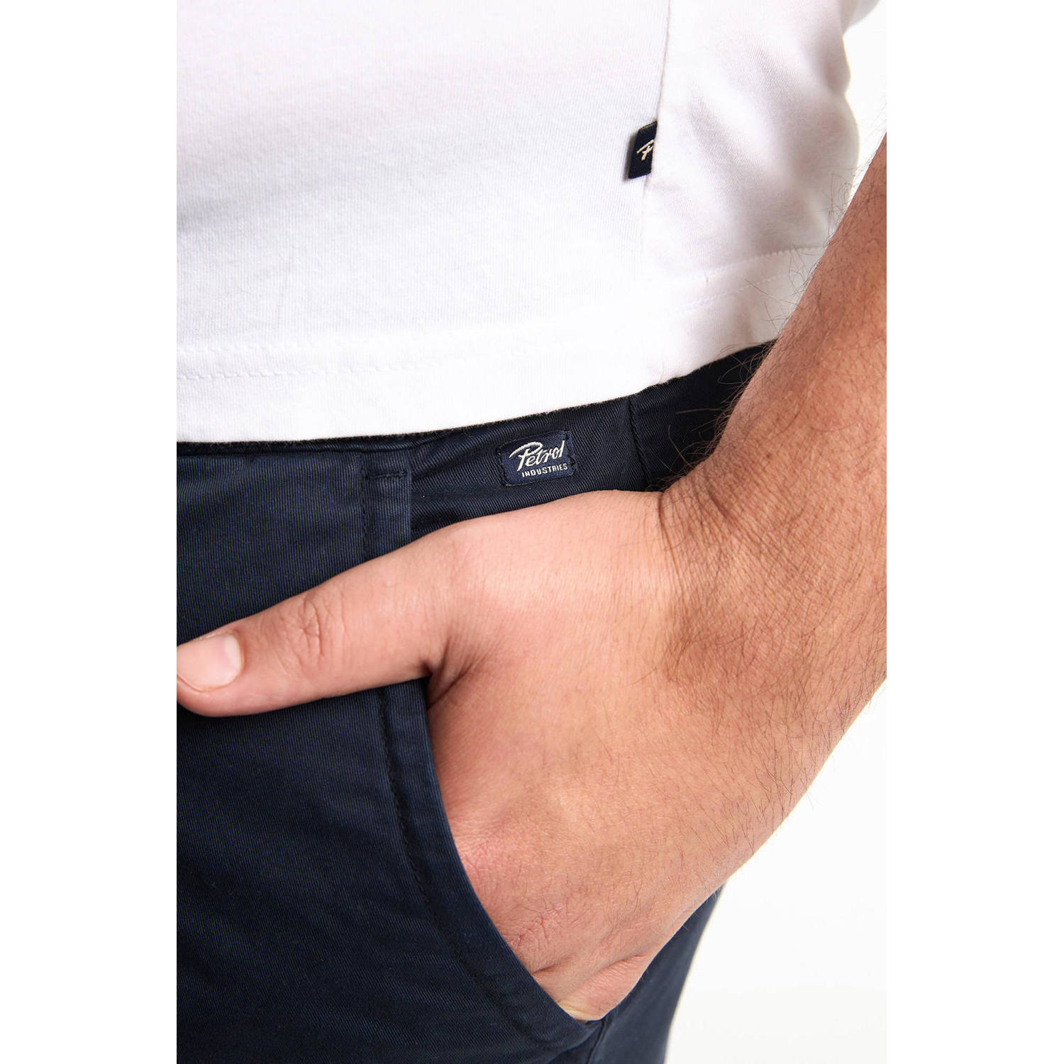 Petrol industries Plus Size regular chino short donkerblauw