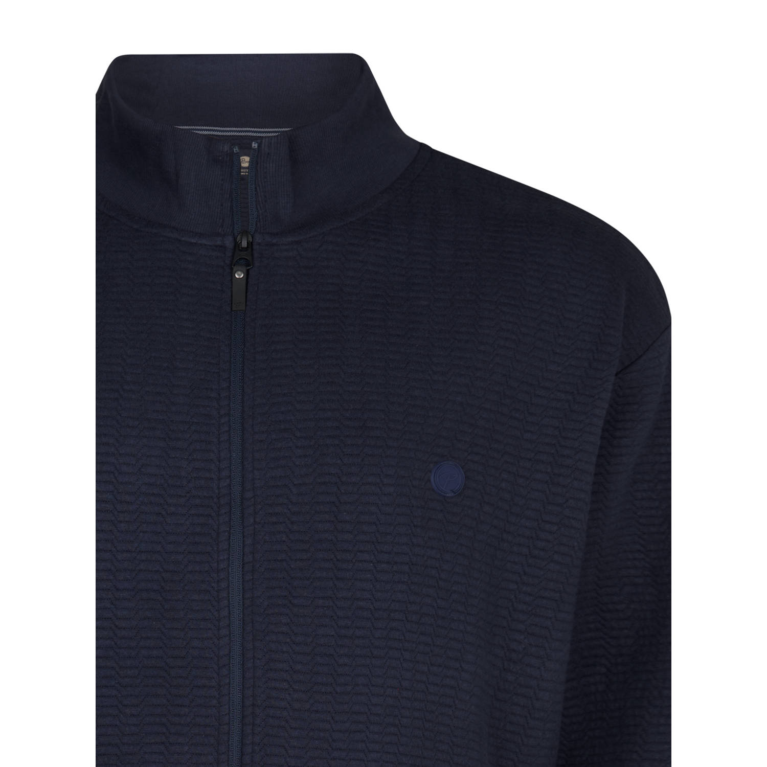 Petrol industries Plus Size sweatvest met textuur donkerblauw
