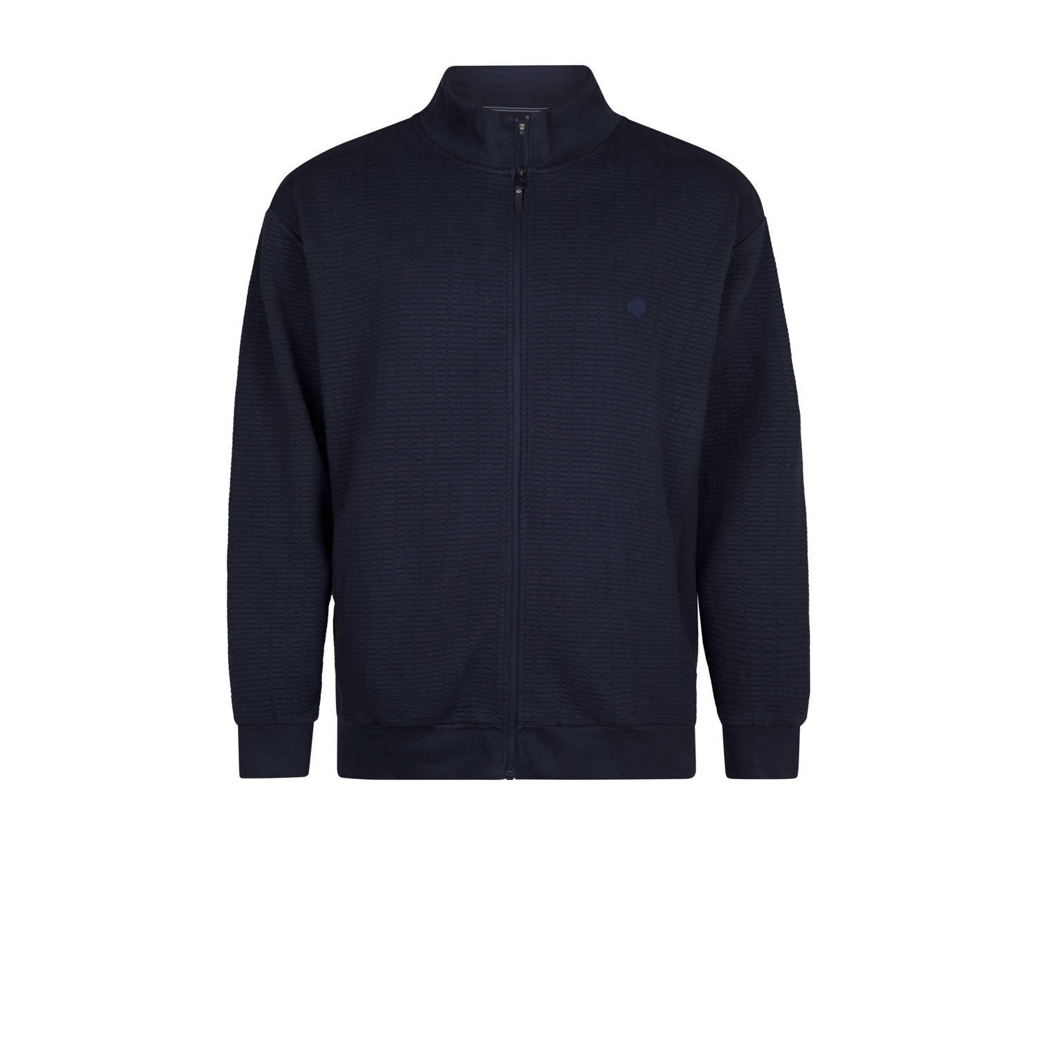 Petrol industries Plus Size sweatvest met textuur donkerblauw