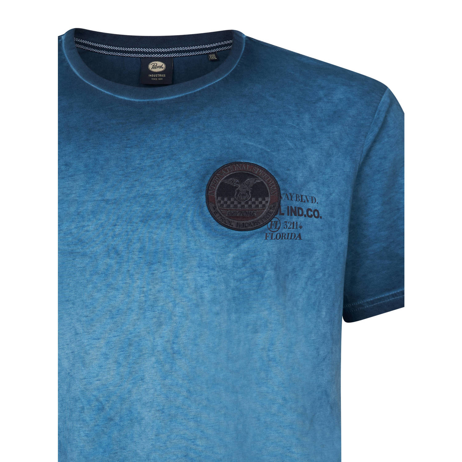 Petrol industries Plus Size T-shirt blauw