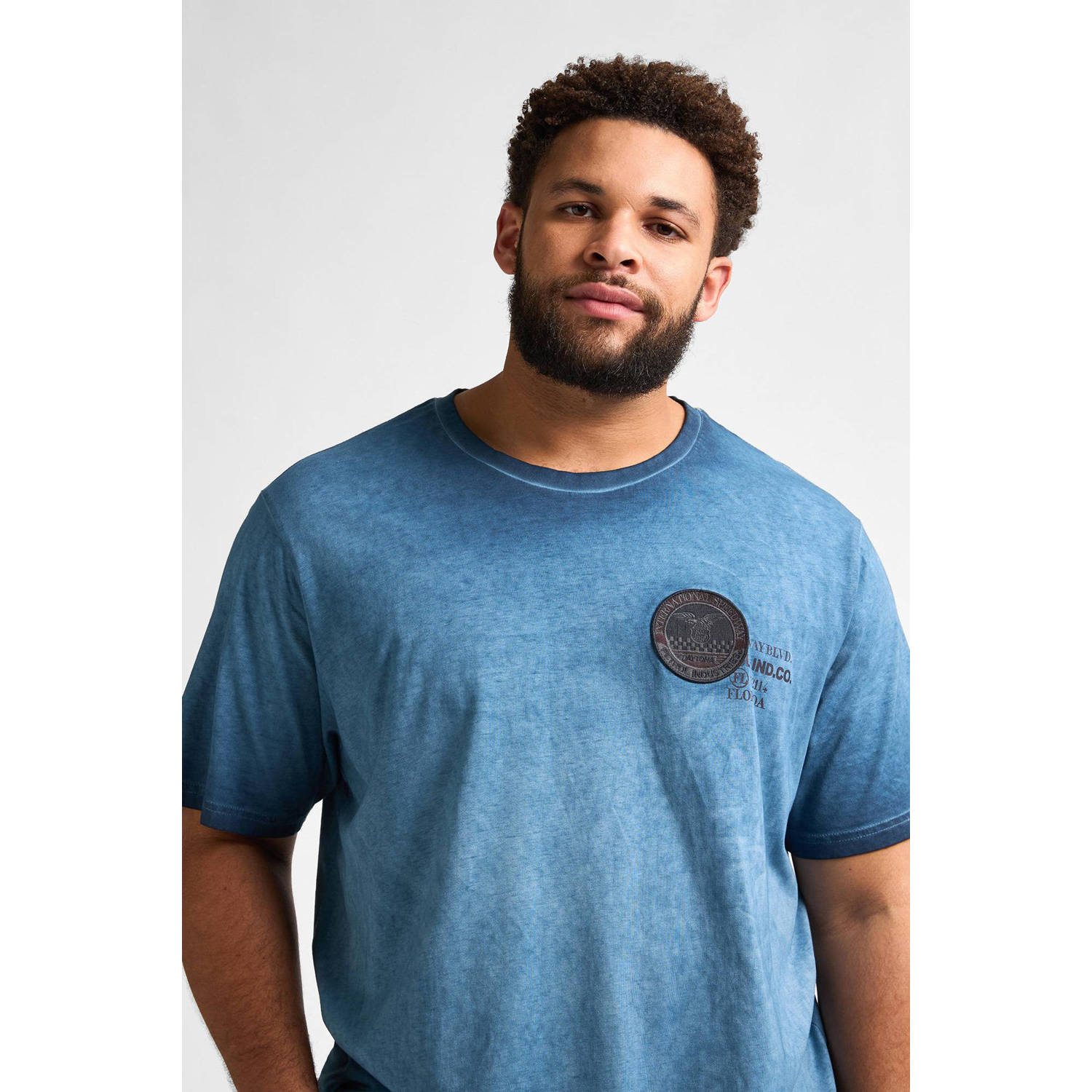 Petrol industries Plus Size T-shirt blauw