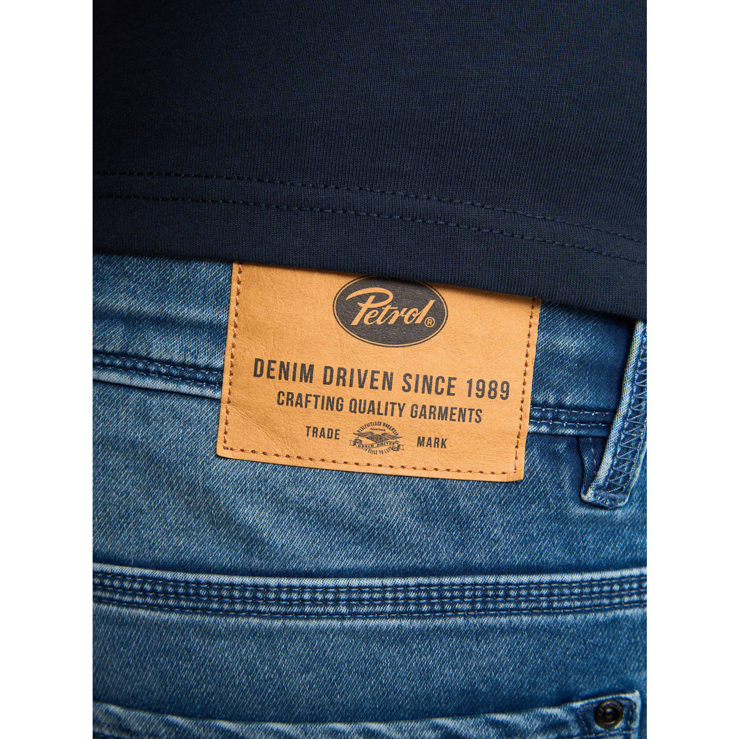 Petrol industries Plus Size regular denim short blauw