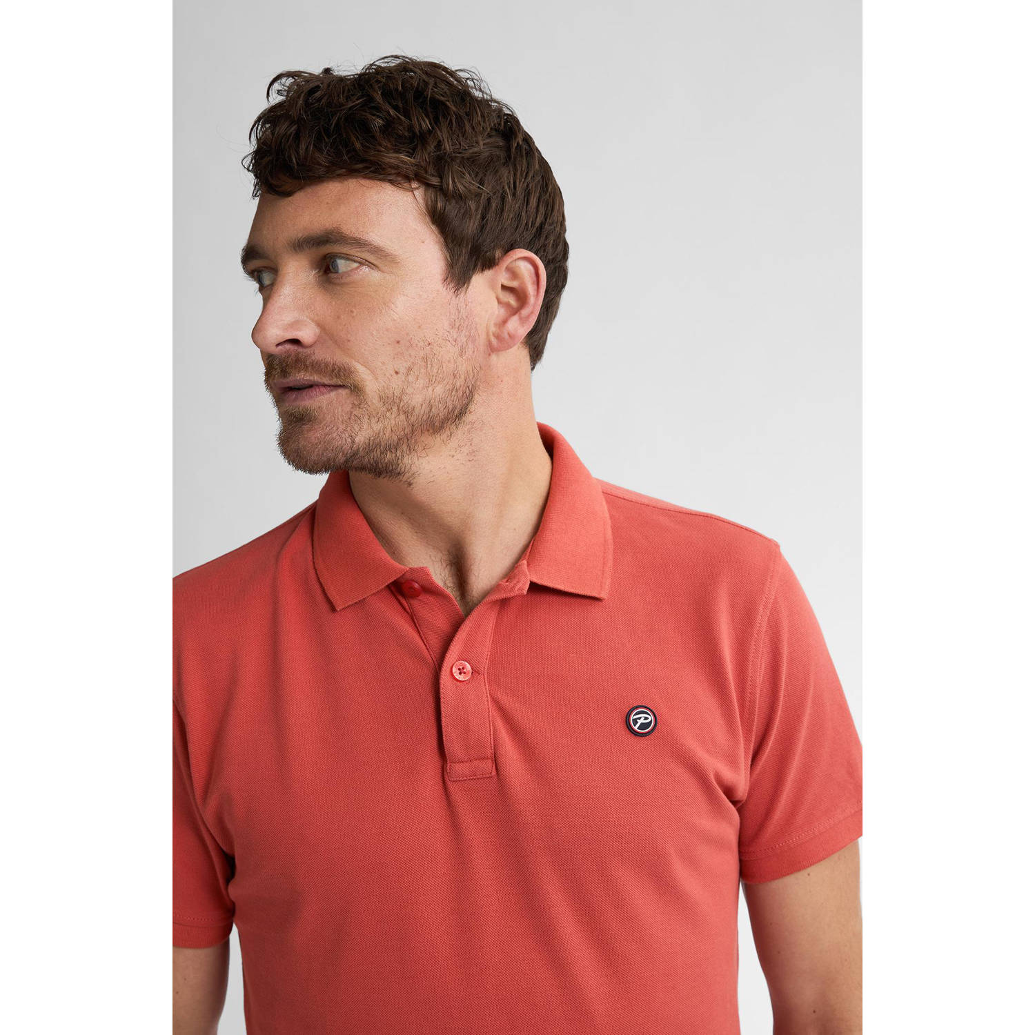 Petrol Industries regular polo koraalrood